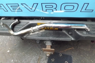 Royal Enfield Bullet trials high level exhaust pipe and silencer