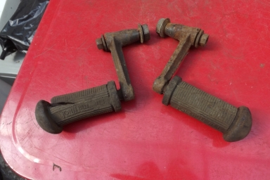 Royal Enfield early pillion footrests