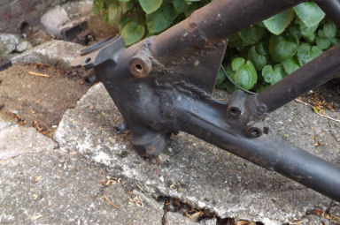 Triumph 150 Trident frame damaged