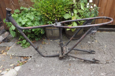 Triumph Tiger cub plunger frame with swinging arm conversion