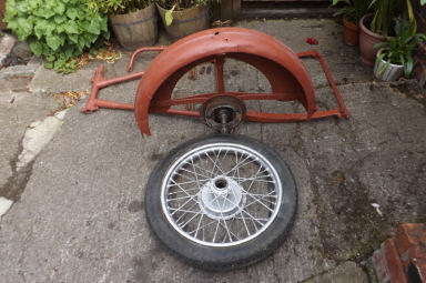 Watsonian sidecar chassis with braked wheel