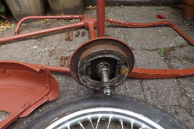 Watsonian sidecar chassis with braked wheel