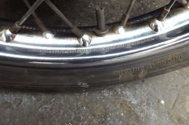 Benelli 125 racer front wheel 1970's