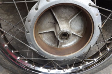 Benelli 125 racer front wheel 1970's