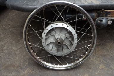 Norton Commando rear wheel