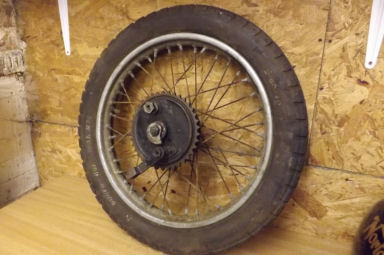 Royal Enfield early Bullet back wheel