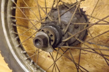 Royal Enfield early Bullet back wheel