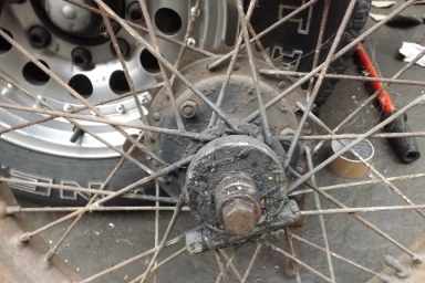 Royal Enfield model G rear wheel