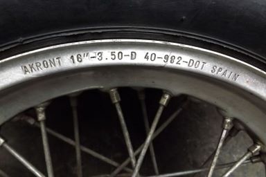 Triumph 500x16 alloy rim rear wheel QD